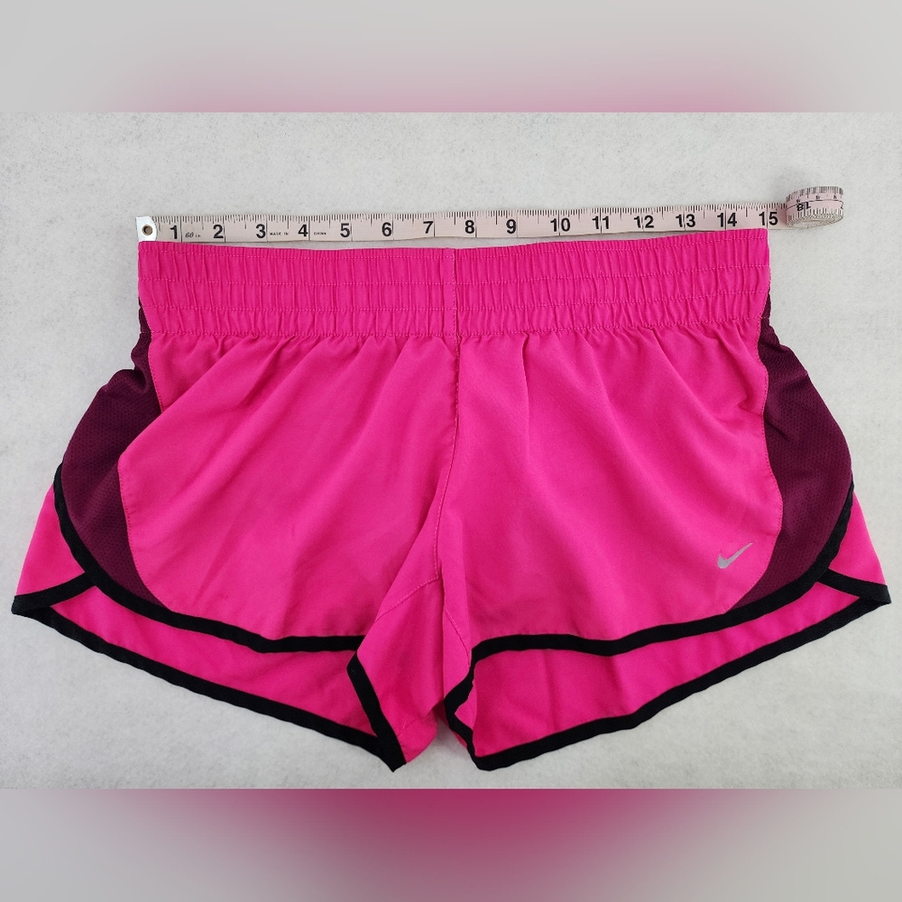 Nike Dri-fit Pink Running Shorts Women's Medium Pink Activewear Lined Shorts - Picture 3 of 7